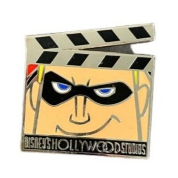Disney Mr Incredible Trading Pin Hollywood Studios Clapboard Pixar Badge Brooch - Picture 1 of 6